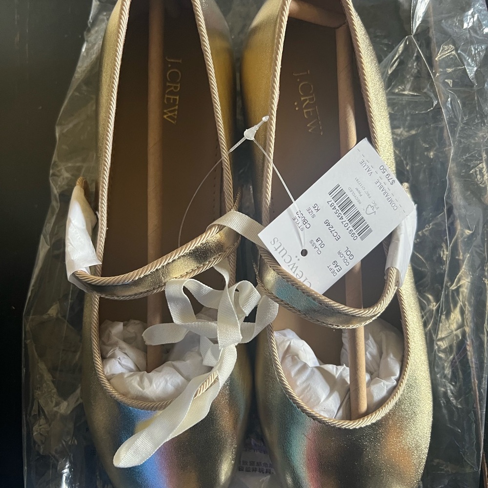 J. Crew Gold Dress Shoes Elegant Design